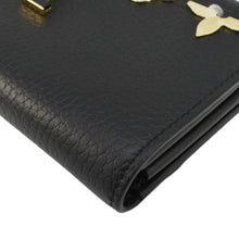 Load image into Gallery viewer, LOUIS VUITTON Capucines Crown Flowers Taurillon Leather Wallet Black
