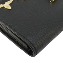 Load image into Gallery viewer, LOUIS VUITTON Capucines Crown Flowers Taurillon Leather Wallet Black
