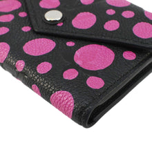 Load image into Gallery viewer, LOUIS VUITTON LV X YK Victorine Polka Dot Monogram Empreinte Leather Wallet Fuchsia
