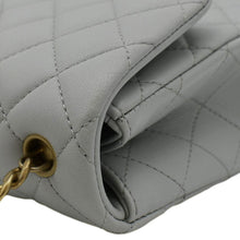 Load image into Gallery viewer, CHANEL Sweet Camellia Flap Adjustable Chain WOC Quilted Leather Crossbody Bag Light Blue
