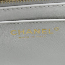 Load image into Gallery viewer, CHANEL Sweet Camellia Flap Adjustable Chain WOC Quilted Leather Crossbody Bag Light Blue
