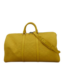 Load image into Gallery viewer, LOUIS VUITTON Keepall 50 Bandouliere Monogram Taurillon Leather Travel Bag Yellow
