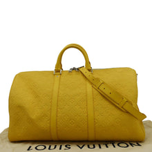 Load image into Gallery viewer, LOUIS VUITTON Keepall 50 Bandouliere Monogram Taurillon Leather Travel Bag Yellow
