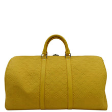 Load image into Gallery viewer, LOUIS VUITTON Keepall 50 Bandouliere Monogram Taurillon Leather Travel Bag Yellow
