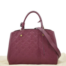 Load image into Gallery viewer, LOUIS VUITTON Montaigne MM Monogram Empreinte Satchel Shoulder Bag Aurore
