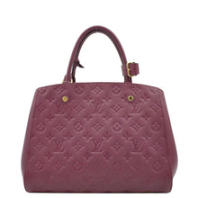 Load image into Gallery viewer, LOUIS VUITTON Montaigne MM Monogram Empreinte Satchel Shoulder Bag Aurore
