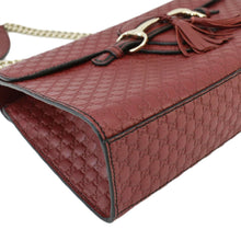 Load image into Gallery viewer, GUCCI Emily Medium GG Guccissima Leather Chain Shoulder Bag Red 449635
