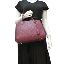 Load image into Gallery viewer, LOUIS VUITTON Montaigne MM Monogram Empreinte Satchel Shoulder Bag Aurore
