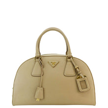 Load image into Gallery viewer, PRADA Bowling Medium Saffiano Leather Satchel Bag Cream
