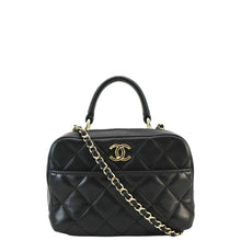 Load image into Gallery viewer, CHANEL Trendy CC Bowling Quilted Leather Shoulder Bag Black
