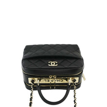 Load image into Gallery viewer, CHANEL Trendy CC Bowling Quilted Leather Shoulder Bag Black
