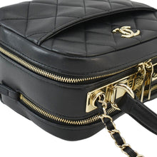 Load image into Gallery viewer, CHANEL Trendy CC Bowling Quilted Leather Shoulder Bag Black
