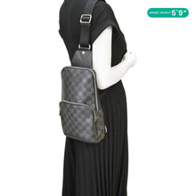 Load image into Gallery viewer, LOUIS VUITTON Avenue Sling Damier Graphite Backpack Bag Black
