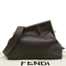 Load image into Gallery viewer, FENDI First Medium Leather Shoulder Bag Dark Brown
