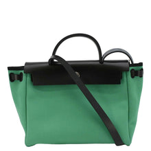 Load image into Gallery viewer, HERMES Herbag Zip 31 Toile Canvas Tote Shoulder Bag Green
