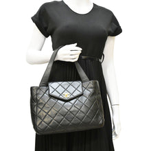 Load image into Gallery viewer, CHANEL Classic Flap Vintage Quilted Leather Tote Bag Black dummy look
