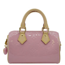 Load image into Gallery viewer, LOUIS VUITTON Nano Speedy Monogram Vernis Crossbody Bag Light Mochi Pink
