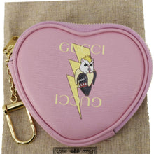 Load image into Gallery viewer, Gucci Bananya Heart Print Leather Coin Case Pink 701062
