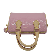 Load image into Gallery viewer, LOUIS VUITTON Nano Speedy Monogram Vernis Crossbody Bag Light Mochi Pink
