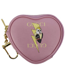 Load image into Gallery viewer, Gucci Bananya Heart Print Leather Coin Case Pink 701062
