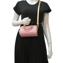 Load image into Gallery viewer, LOUIS VUITTON Nano Speedy Monogram Vernis Crossbody Bag Light Mochi Pink
