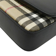 Load image into Gallery viewer, BURBERRY Hampshire Vintage Check Leather Crossbody Bag Black
