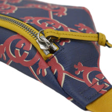 Load image into Gallery viewer, GUCCI Children&#39;s Interlocking G Snail Print Canvas Bumbag Blue 502095
