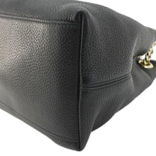 Load image into Gallery viewer, Gucci Soho Medium Pebbled Leather Shoulder Bag Black 308982
