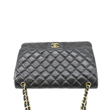 Load image into Gallery viewer, CHANEL Maxi Classic Double Flap Quilted Leather Crossbody Bag Black 13805014
