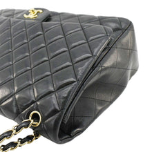 Load image into Gallery viewer, CHANEL Maxi Classic Double Flap Quilted Leather Crossbody Bag Black 13805014
