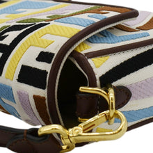 Load image into Gallery viewer, FENDI Fish Eye Baguette FF Embroidered Canvas Shoulder Bag Multicolor
