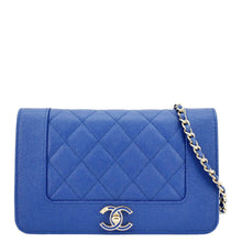 Load image into Gallery viewer, CHANEL Mademoiselle Vintage Flap Quilted Leather Shoulder Bag Blue
