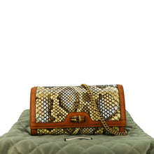 Load image into Gallery viewer, GUCCI Diana Python Chain Wallet Crossbody Bag Cloud Natural Gold 658243
