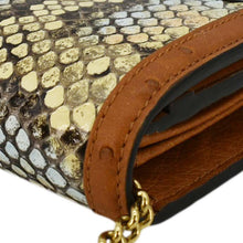 Load image into Gallery viewer, GUCCI Diana Python Chain Wallet Crossbody Bag Cloud Natural Gold 658243
