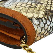 Load image into Gallery viewer, GUCCI Diana Python Chain Wallet Crossbody Bag Cloud Natural Gold 658243
