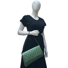 Load image into Gallery viewer, CHANEL Flap Quilted Patent Leather Shoulder Bag Green
