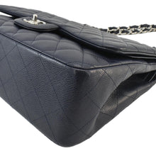 Load image into Gallery viewer, CHANEL Classic Jumbo Double Flap Quilted Caviar Leather Shoulder Bag Greyish Blue
