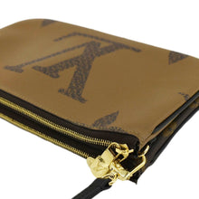 Load image into Gallery viewer, LOUIS VUITTON Double Zip Pochette Giant Monogram Reverse Canvas Crossbody Bag Brown
