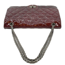 Load image into Gallery viewer, CHANEL 2.55 Reissue Double Flap Patent Leather Shoulder Bag Maroon
