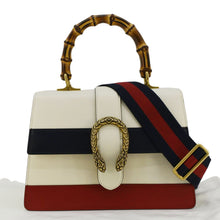 Load image into Gallery viewer, GUCCI Dionysus Bamboo Medium Leather Top Handle Shoulder Bag White 448075
