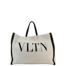 Load image into Gallery viewer, VALENTINO GARAVANI VLTN Canvas Tote Bag White
