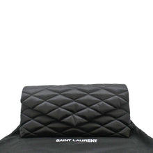 Load image into Gallery viewer, YVES SAINT LAURENT Sade Large Satin Black Clutch  upper look
