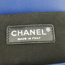 Load image into Gallery viewer, CHANEL Boy Flap Medium Plexiglass Patent Leather Crossbody Bag Blue
