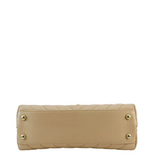 Load image into Gallery viewer, CHANEL Coco Handle Chevron Leather Crossbody Bag Beige
