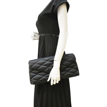 Load image into Gallery viewer, YVES SAINT LAURENT Sade Large Satin Black Clutch  dummy look
