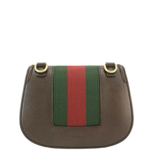 Load image into Gallery viewer, GUCCI Jeweled Heart Leather Totem Crossbody Bag Brown 500756
