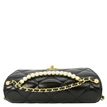 Load image into Gallery viewer, CHANEL CC Pearl Quilted Leather Chain Crossbody Bag Black
