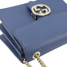 Load image into Gallery viewer, GUCCI Interlocking GG Leather Crossbody Bag Blue 510304
