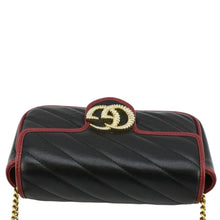 Load image into Gallery viewer, GUCCI GG Marmont Tourchon Mini Matelasse Leather Shoulder Crossbody Bag Black 574969
