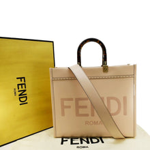 Load image into Gallery viewer, FENDI Sunshine Medium Leather Crossbody Tote Bag Light Pink
